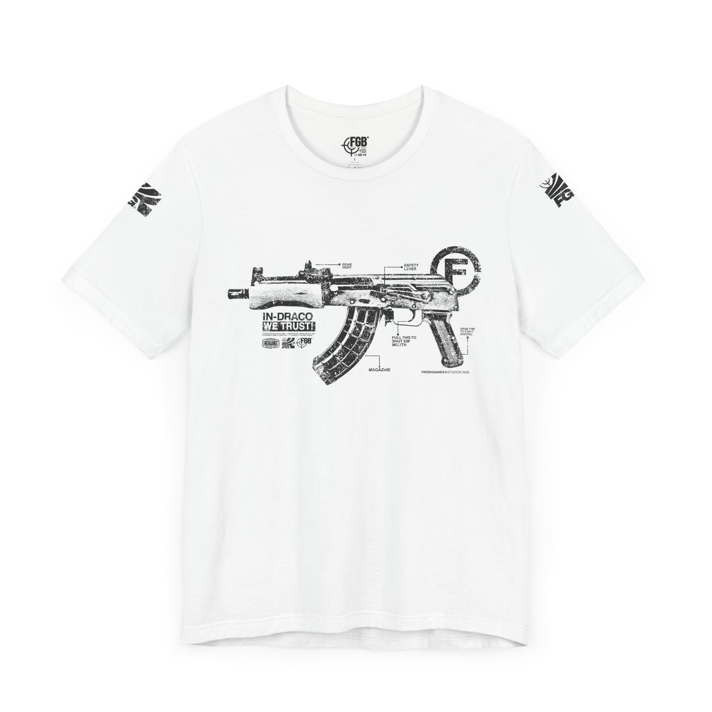 "FreshGaines 'Shut Em Up' Tactical Diagram Tee "