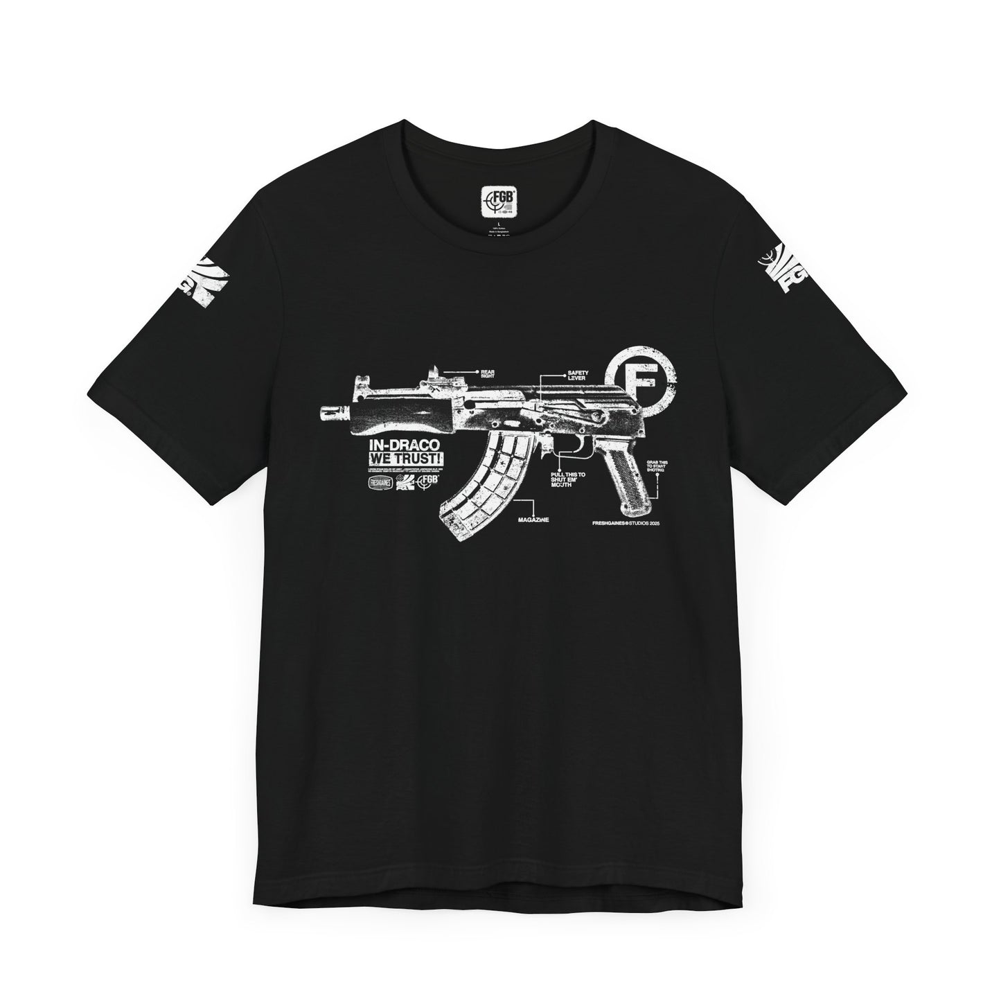 "FreshGaines 'Shut Em Up' Tactical Diagram Tee "